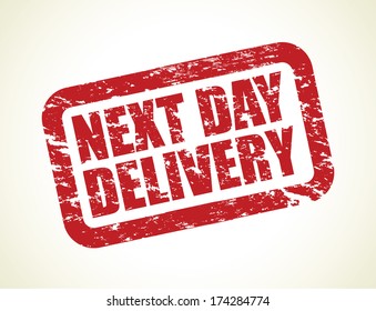 Set Of Next Day Delivery Stamps