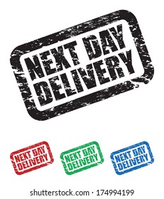 Set Of Next Day Delivery Stamps