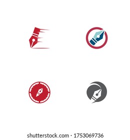 Set Nib Logo Template vector symbol nature