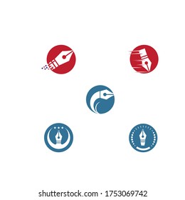 Set Nib Logo Template vector symbol nature