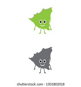 a set of Nicaragua map mascots