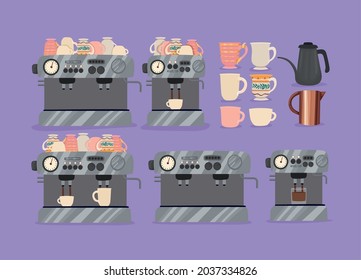 set of nice barista items