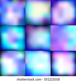 Set of Nice Blue and Pink Mesh Gradient    - vector illustration