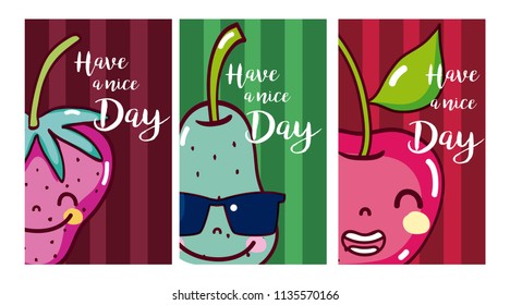 Set of nice day cards