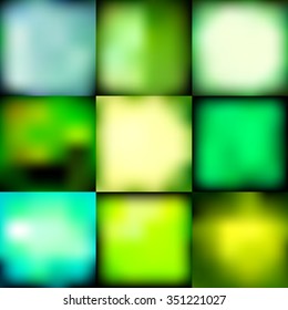 Set of Nice virid Mesh Gradient    - vector illustration