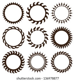 Set of nine around frames