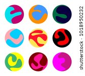 Set of nine colorful balls with different patterns - Eps10 vector graphics and illustration