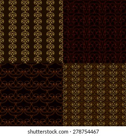 Set of nine different abstract geometri? seamless patterns. Vector background for your design