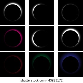 Set of nine eclipses