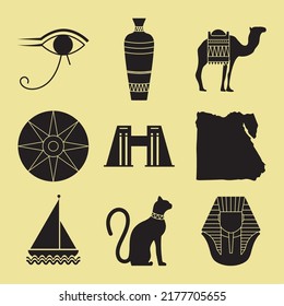 set of nine egypt items