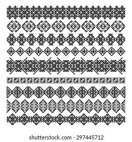 set of nine ethnic decorative elements design