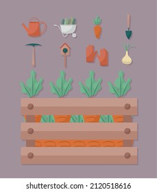 set of nine garden icons