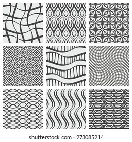 Set of nine geometrical patterns