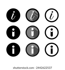 conjunto de nueve iconos de información