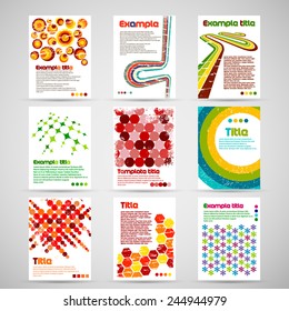 Set of nine letterhead template