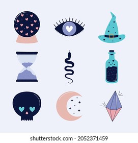 set of nine magic items