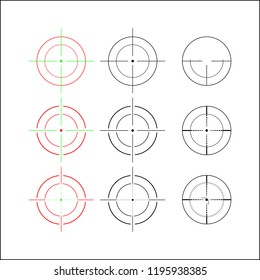 Set of nine marking options for optical sight