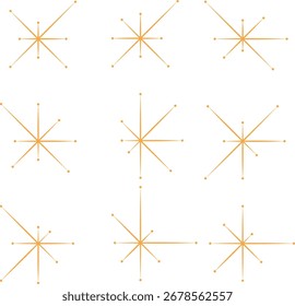 Um conjunto de nove materiais de estrelas cintilantes