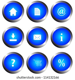 Set from nine web of icons on a white background