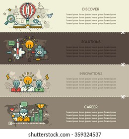 Set nineteen of business banners
