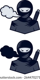um conjunto de ícones ninja
