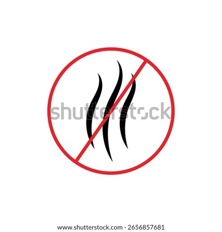  Set of no bad smell, odor, no smoking vector icon . EPS 10  . 