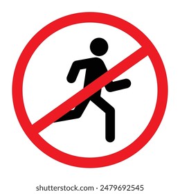 Conjunto de colección de icono de entrada No. Señal de prohibición caminando peatón. Ilustración vectorial.