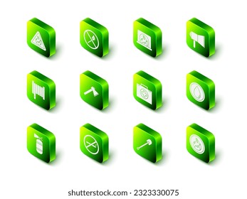 Set No fire match, Interior fireplace, Megaphone, Water drop, Fire flame, First aid kit, shovel and Smoking icon. Vector