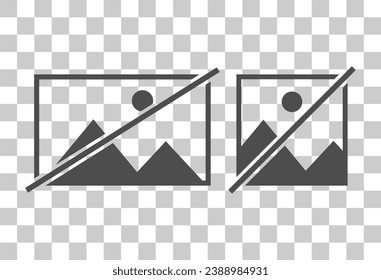 Set of No image vector symbol, missing available icon. No gallery for this moment placeholder .