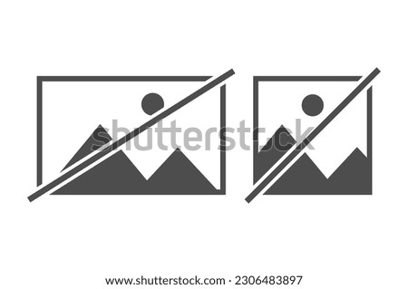 Set of No image vector symbol, missing available icon. No gallery for this moment placeholder .