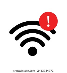 Set of no signal icon. No network connection internet symbol. Vector Illustration.