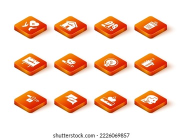 Set No smoking, Heart disease with, Heartbeat increase, Stop money saving, Throat cancer and Electronic cigarette icon. Vector