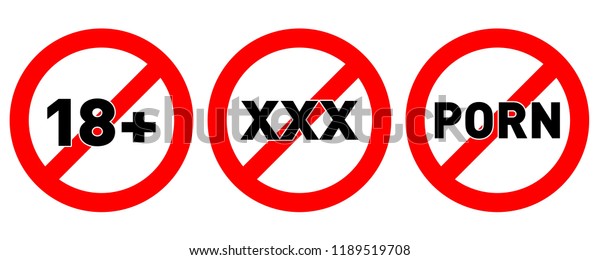 Www Sex Xxx Cp - Set ohne soziale Sexzeichen, xxx, 18+, Stock-Vektorgrafik ...