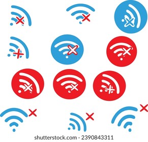 set of no wiffi sigm, wifi vector
