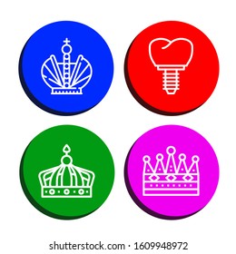Set of nobility icons. Such as Crown , nobility icons