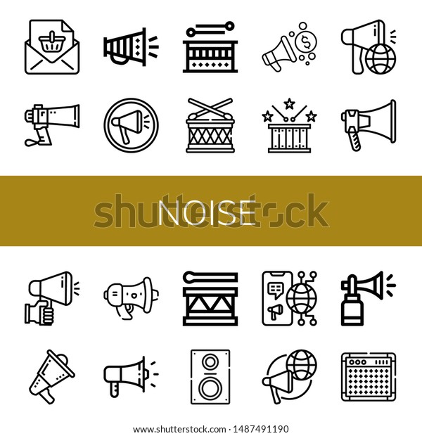 set noise icons such announcement megaphone stock vector royalty free 1487491190 shutterstock