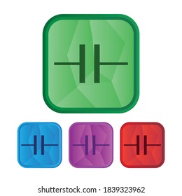 set of non polarized capacitor schematic symbol