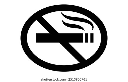 Set of Non-smoking icon. Stop, no smoking sign. Vector Illustration.