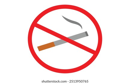 Conjunto de icono de no fumadores. Basta, no fumar. Ilustración vectorial.