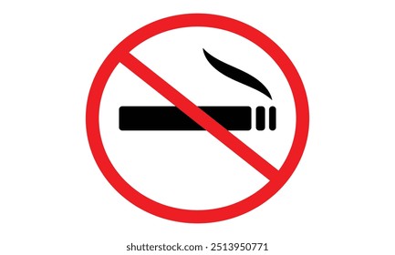 Conjunto de icono de no fumadores. Basta, no fumar. Ilustración vectorial.
