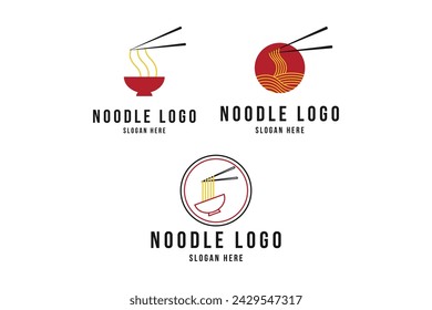 Satz von Nudel-Logo-Design-Vektor-Vorlage