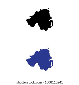 a set of Northern Ireland map icons