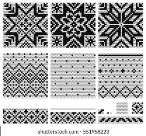 Set of Norwegian Star knitting patterns