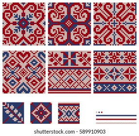 Set of Norwegian Star knitting patterns