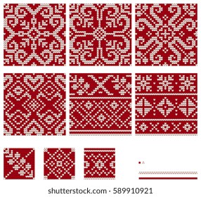Set of Norwegian Star knitting patterns