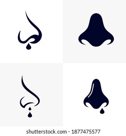 Set of Nose logo design vector template, Organs logo design concept, Icon symbol