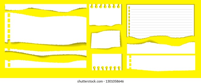 set of note book or ripped paper. easy to modify design.