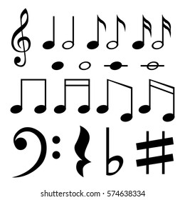 Set of note icons in modern thin line style. High quality black outline signature symbols for web site design and mobile apps. Simple note pictograms on a white background.