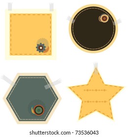 set of note paper. vector illustration