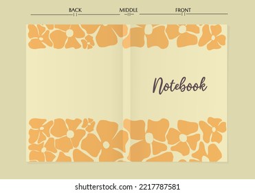 conjunto de diseños de cuadernos con patrón floral abstracto.Para portada, planificadores, folletos, libros, catálogos, diario